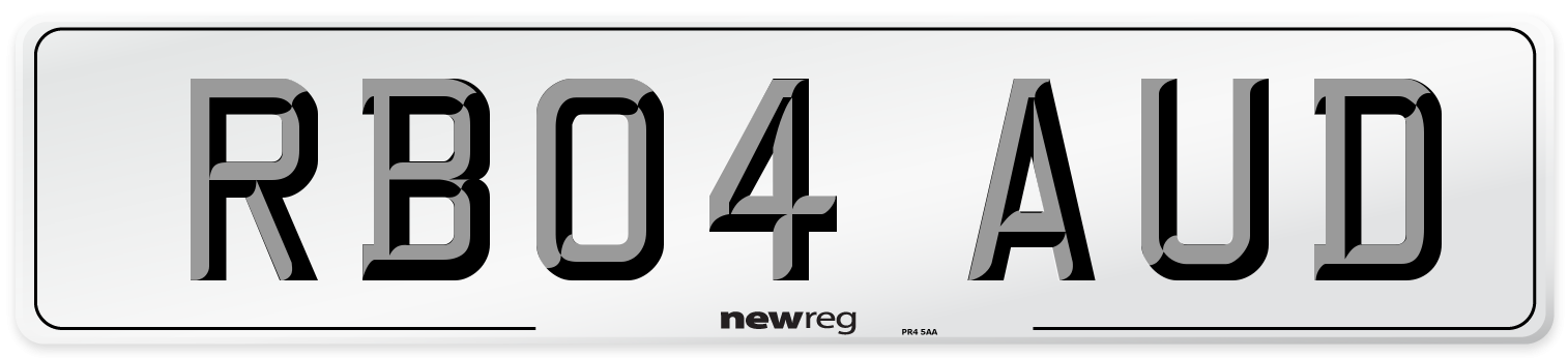 RB04 AUD Number Plate from New Reg